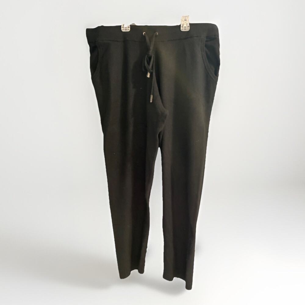 NWT Chico's Zenergy Cotton Cashmere Cozy Jogger Black Knit Pants Size 3R (XL)